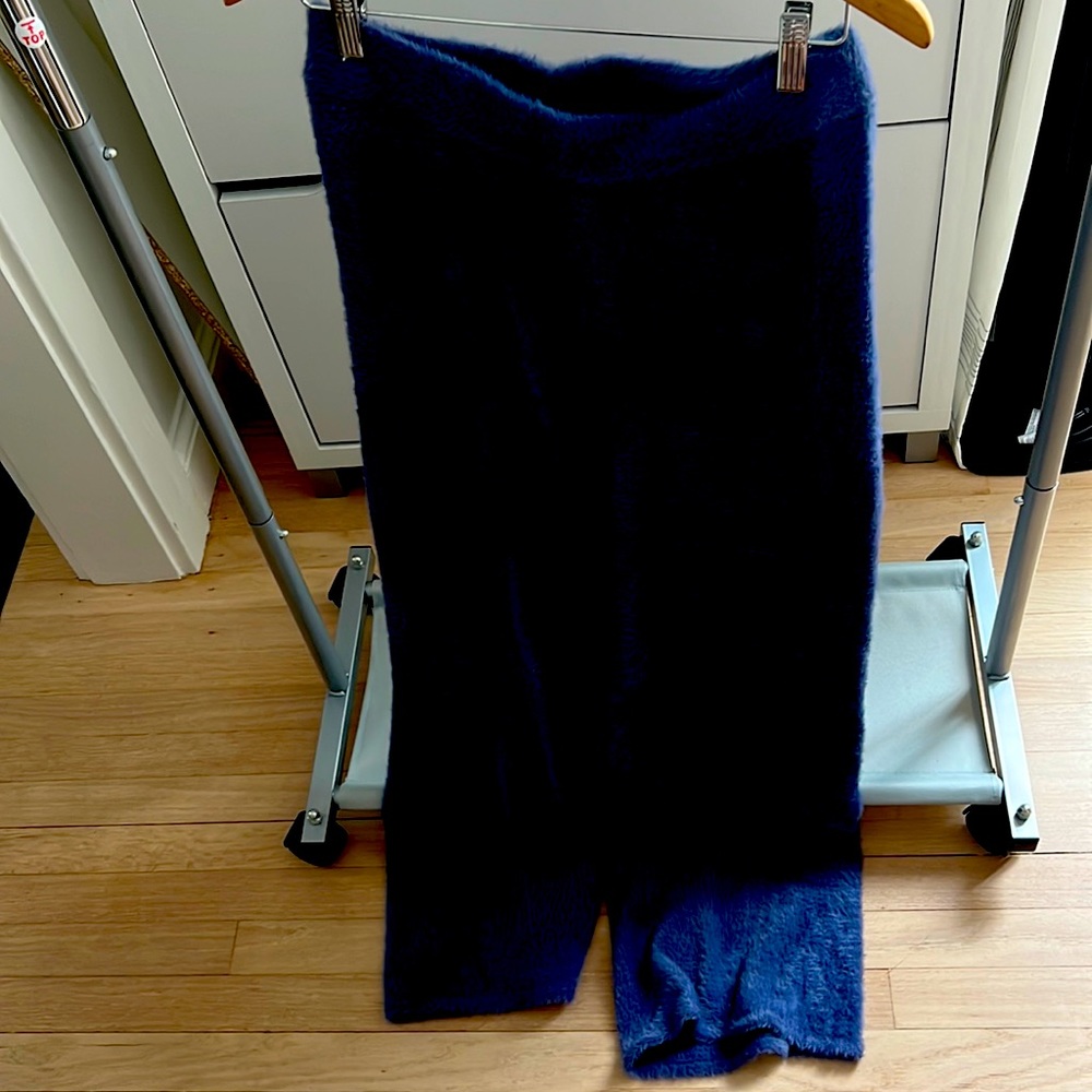 Blue fuzzy white flares